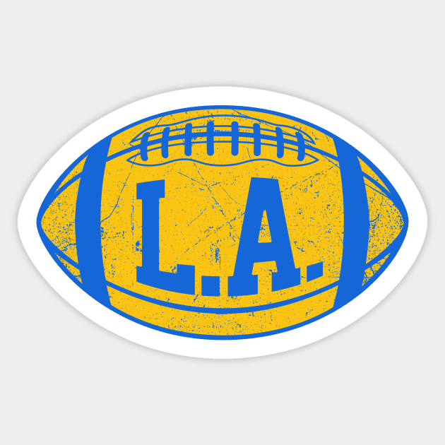 LAC Retro Football - Powder Blue Sticker by KFig21